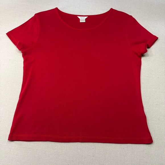 Christopher & Banks - Bold Red Short Sleeve Top - Size XL - Picture 5 of 11